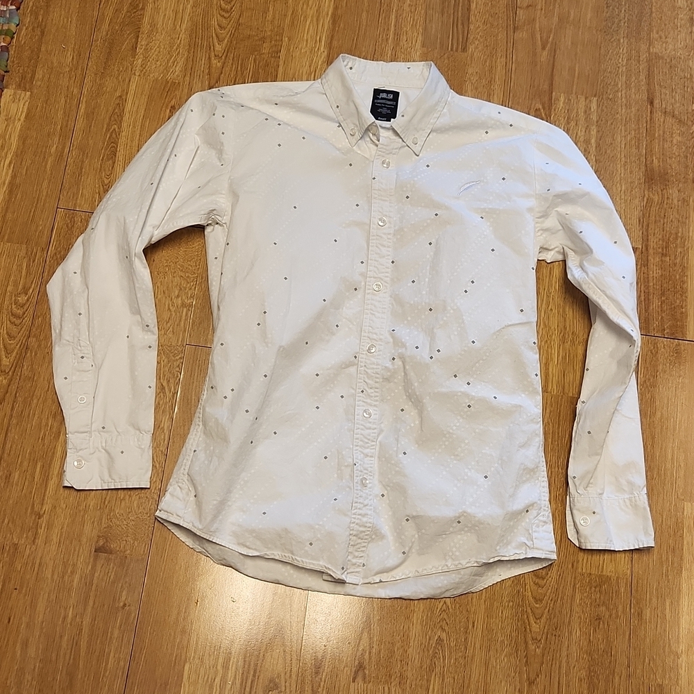 Publish white button down shirt sz small